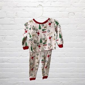 Mudpie // Pink Girls Matching Christmas Pajama Set